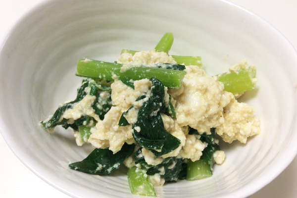 小松菜の白和え　脳にいい食べ物レシピ＃77